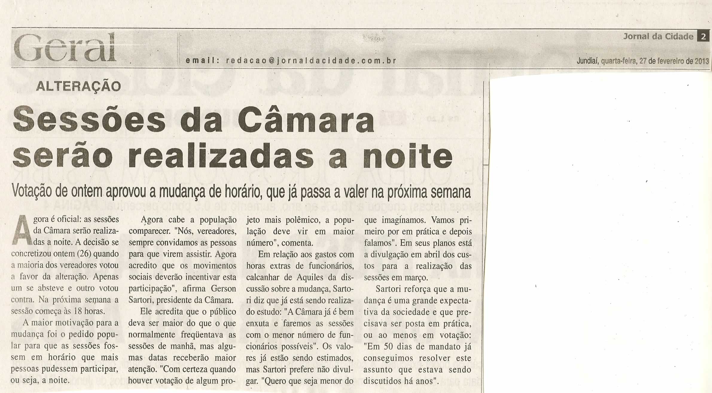 Bom Dia Jundiaí - 27/02/2013