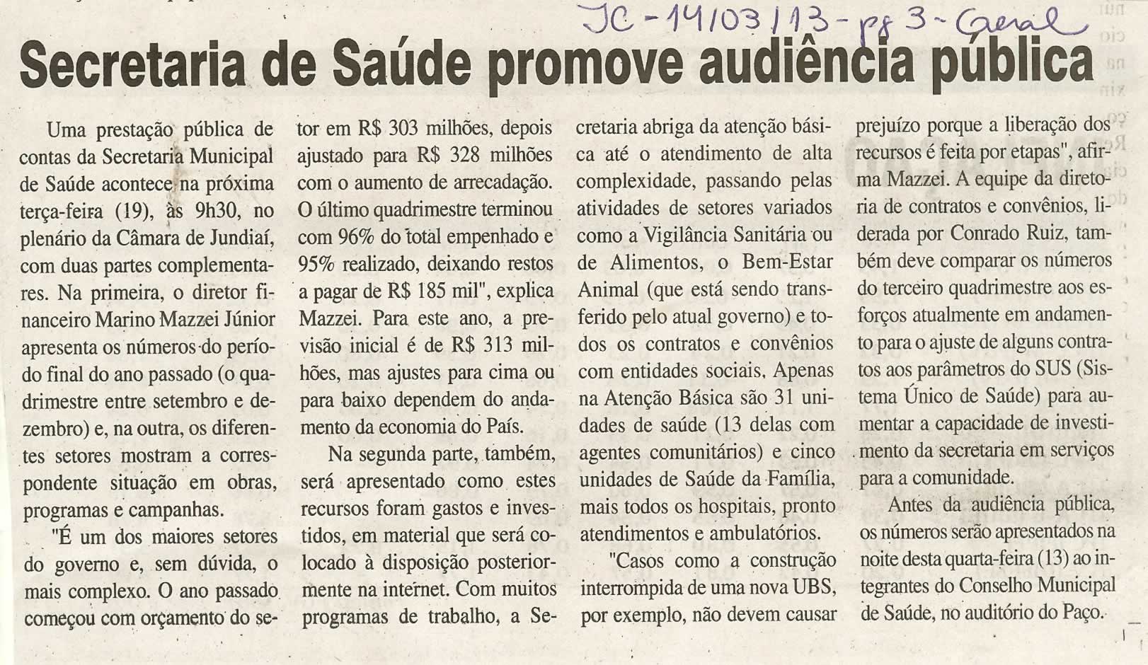 Jornal da Cidade - 14/03/2013