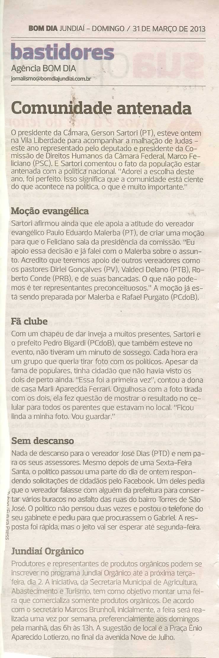 Bom Dia Jundiaí - 31/03/2013