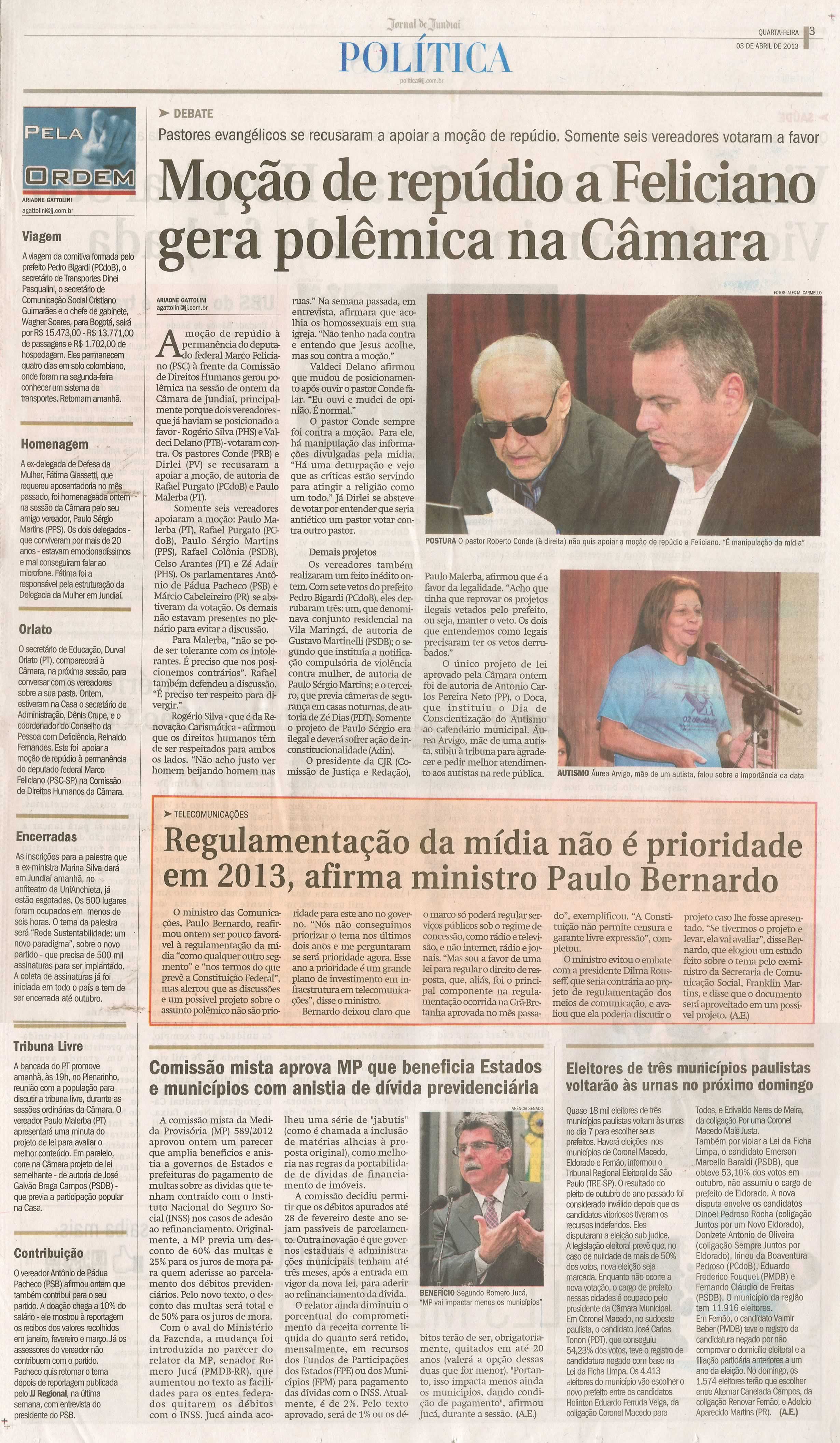 Jornal de Jundiaí - 03/04/2013