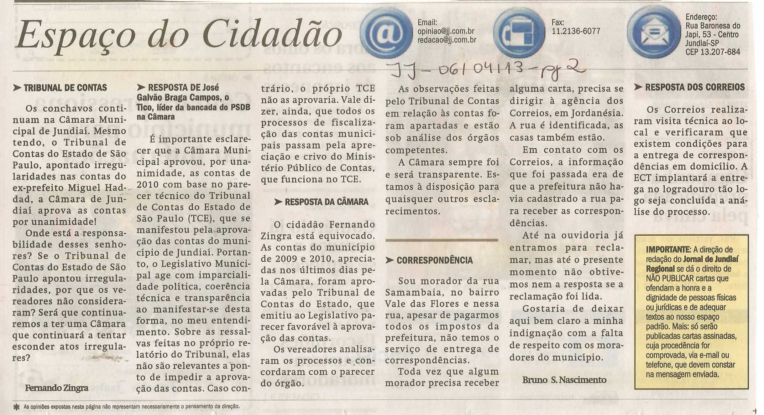 Jornal de Jundiaí - 06/04/2013