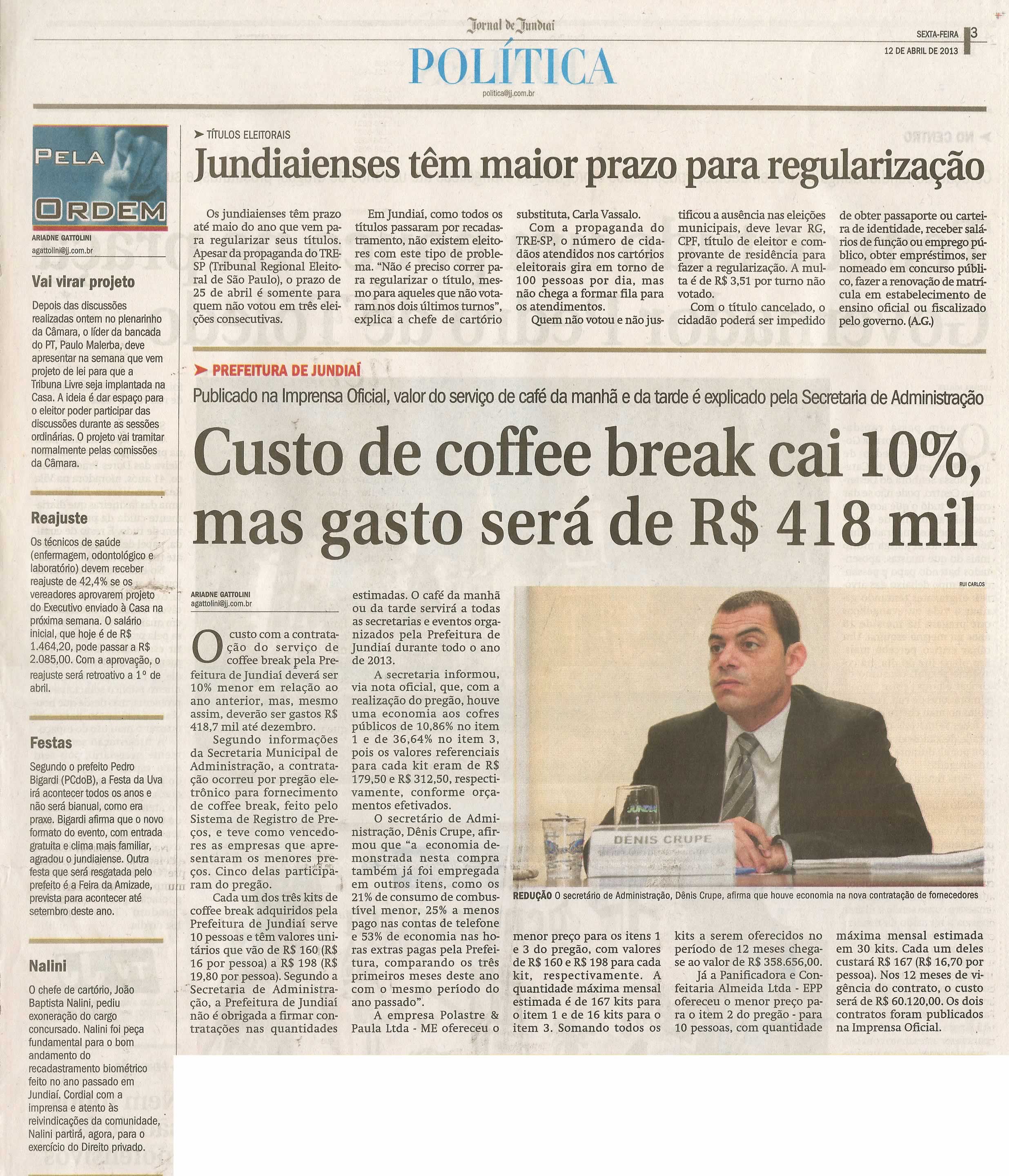 Jornal de Jundiaí - 12/04/2013