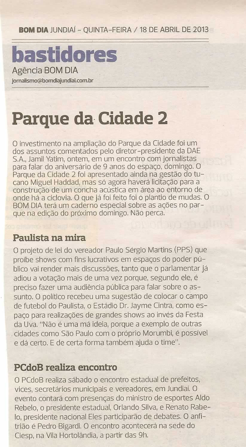 Bom Dia Jundiaí - 18/04/2013