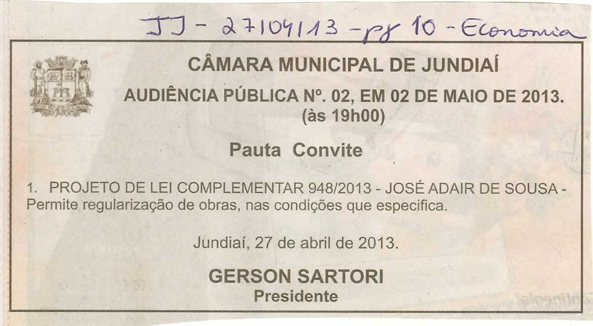 Jornal de Jundiaí - 27/04/2013