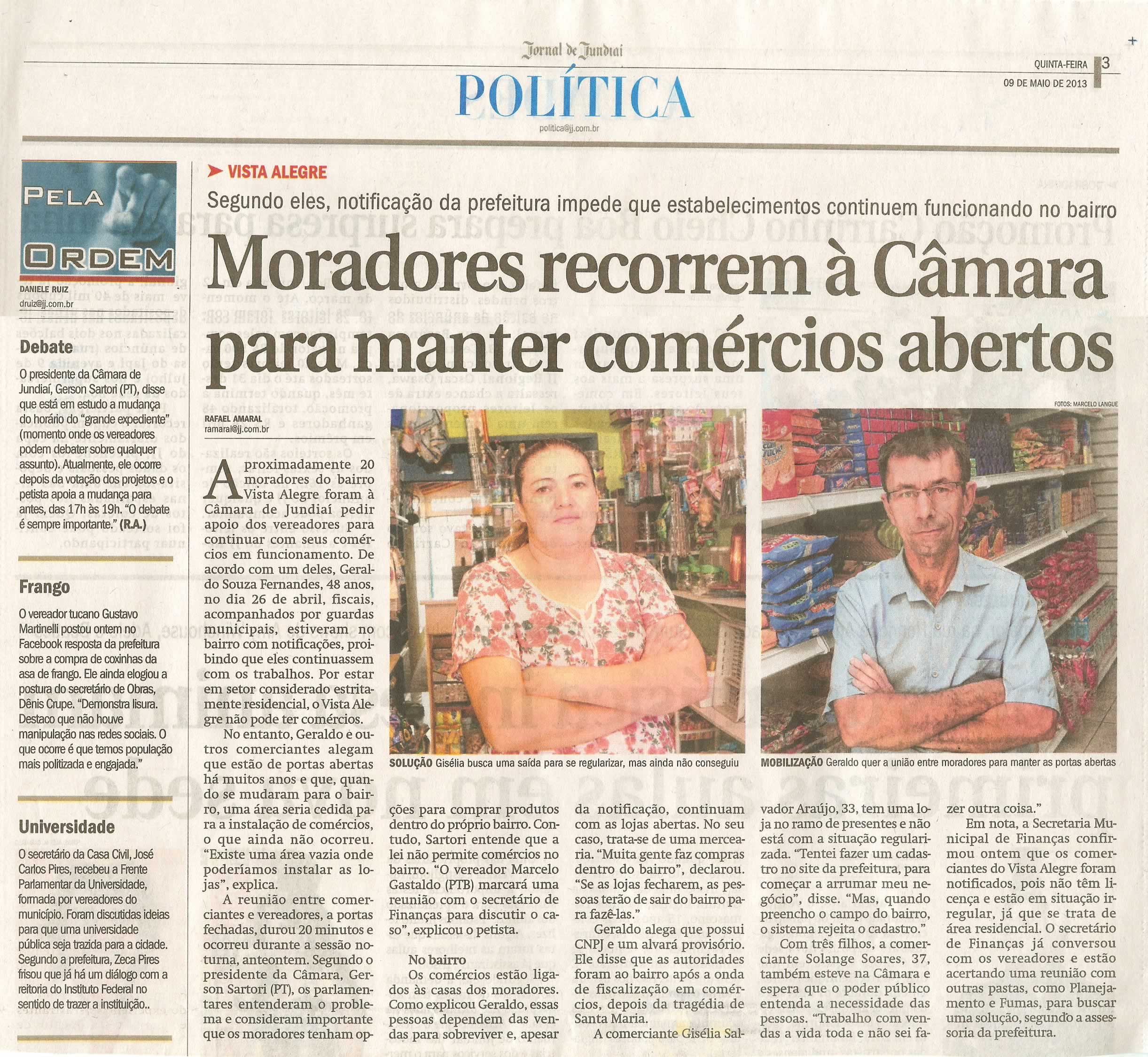 Jornal de Jundiaí - 09/05/2013