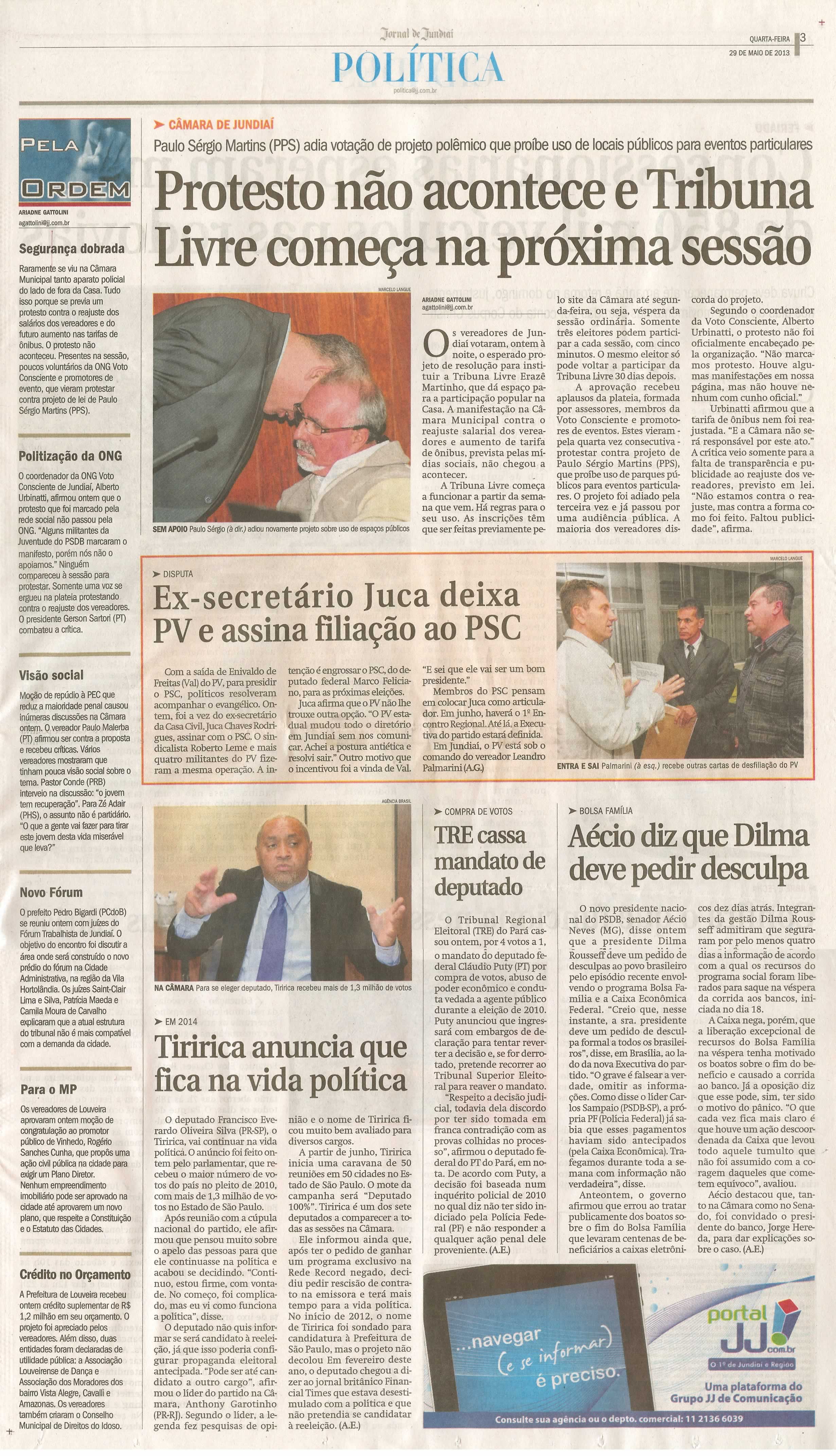 Jornal de Jundiaí - 29/05/2013
