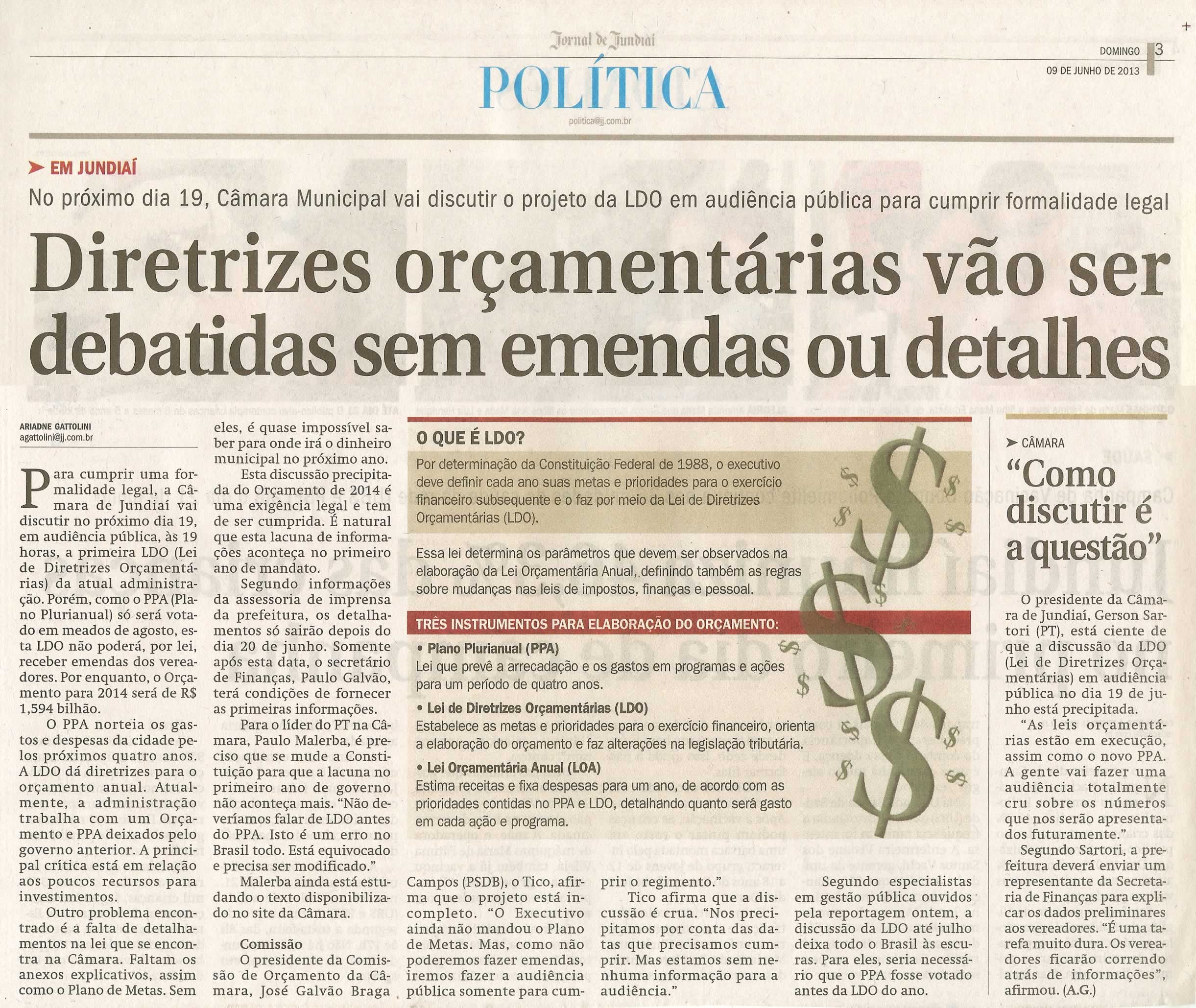 Jornal de Jundiaí - 09/06/2013