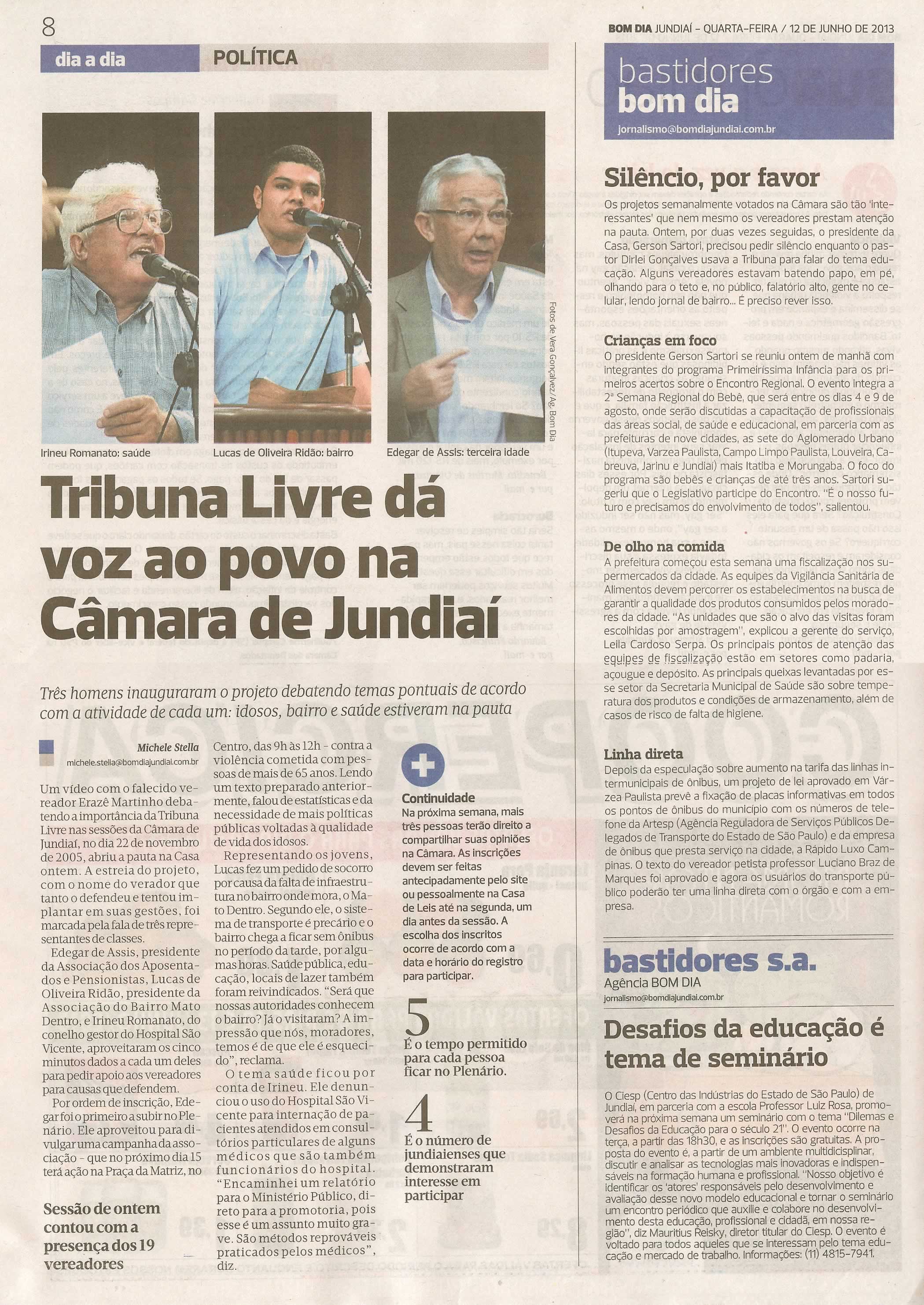 Bom Dia Jundiaí - 12/06/2013