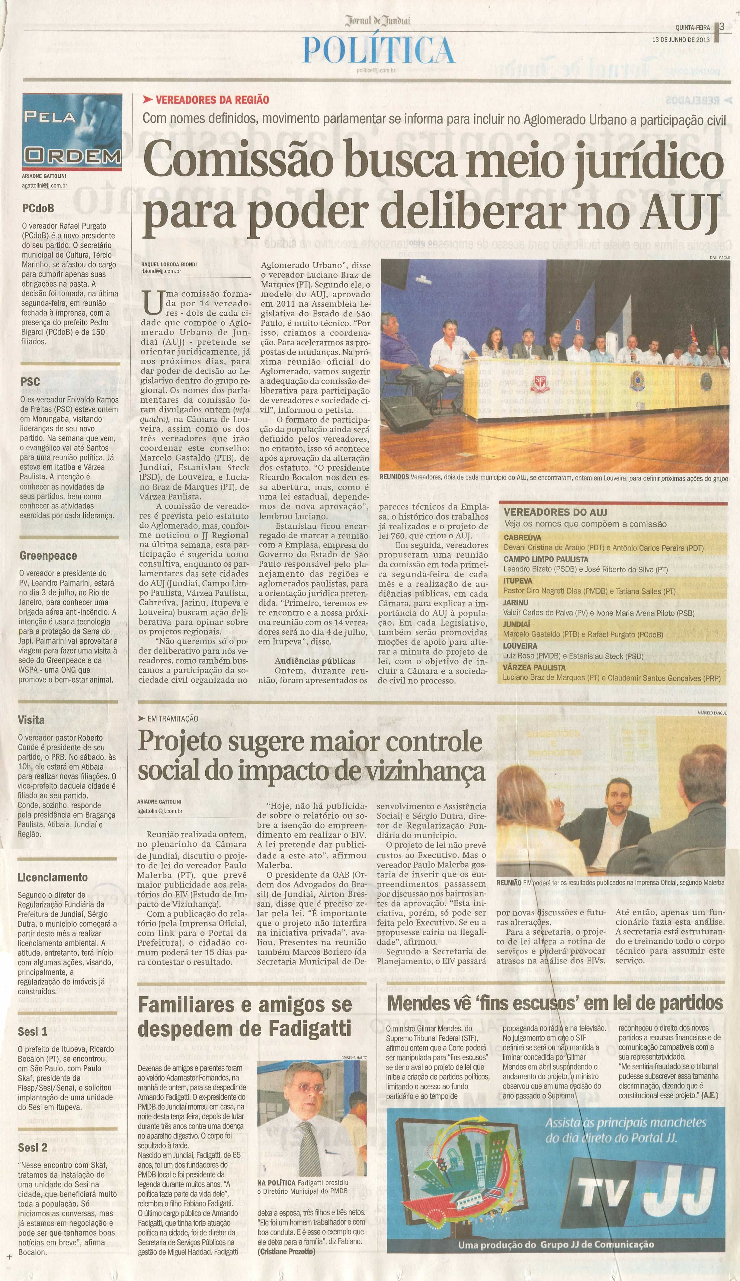 Jornal de Jundiaí - 13/06/2013