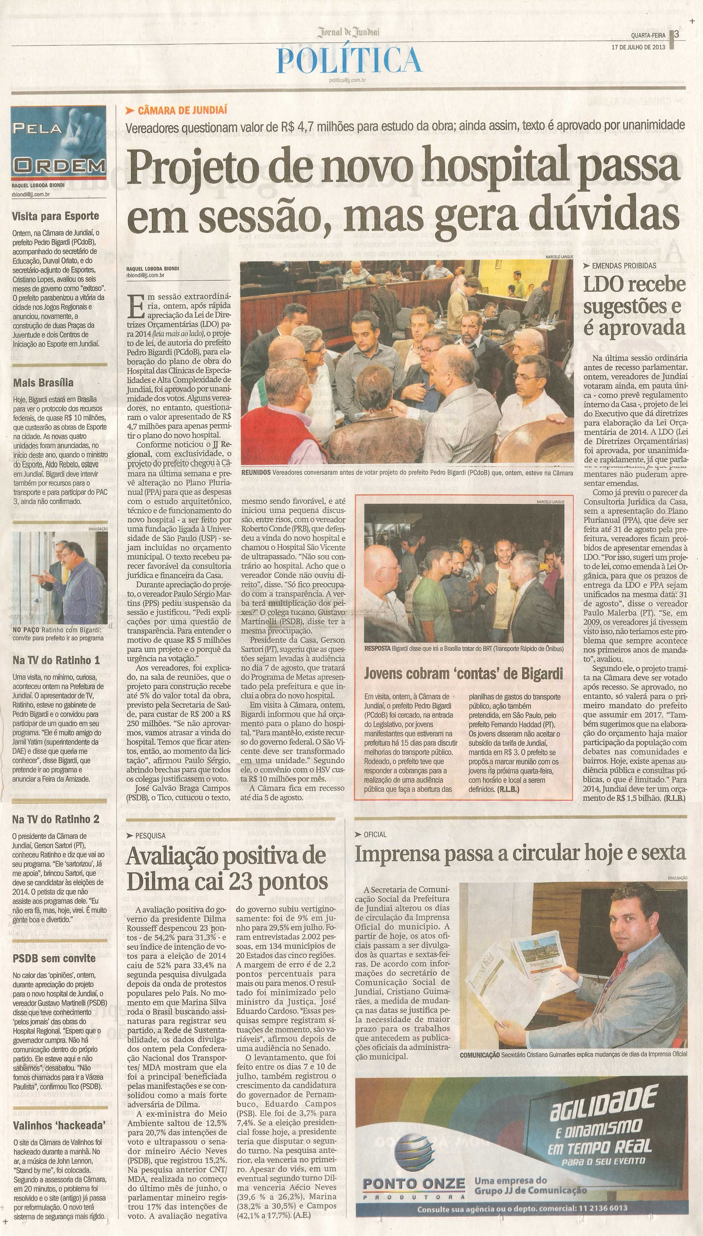 Jornal de Jundiaí - 17/07/2013
