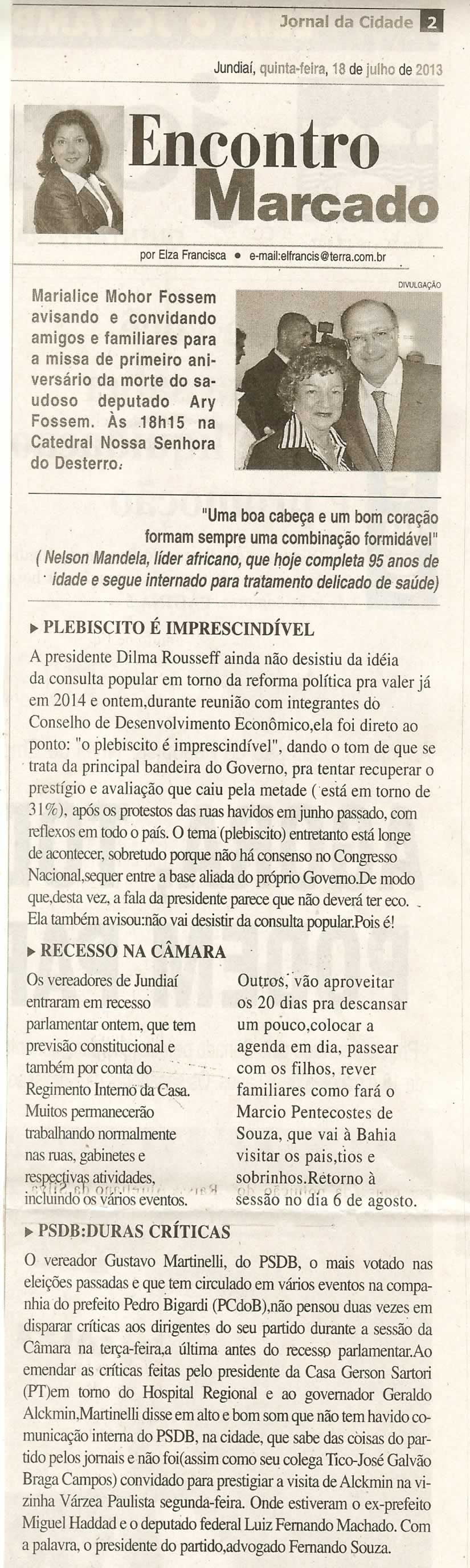 Jornal da Cidade - 18/07/2013