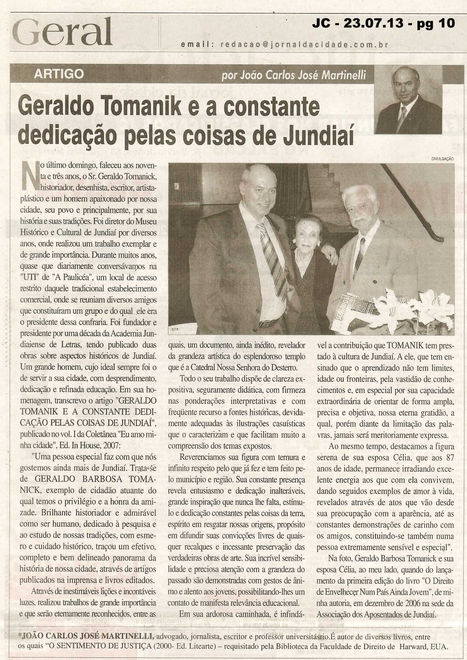 Jornal da Cidade - 23/07/2013