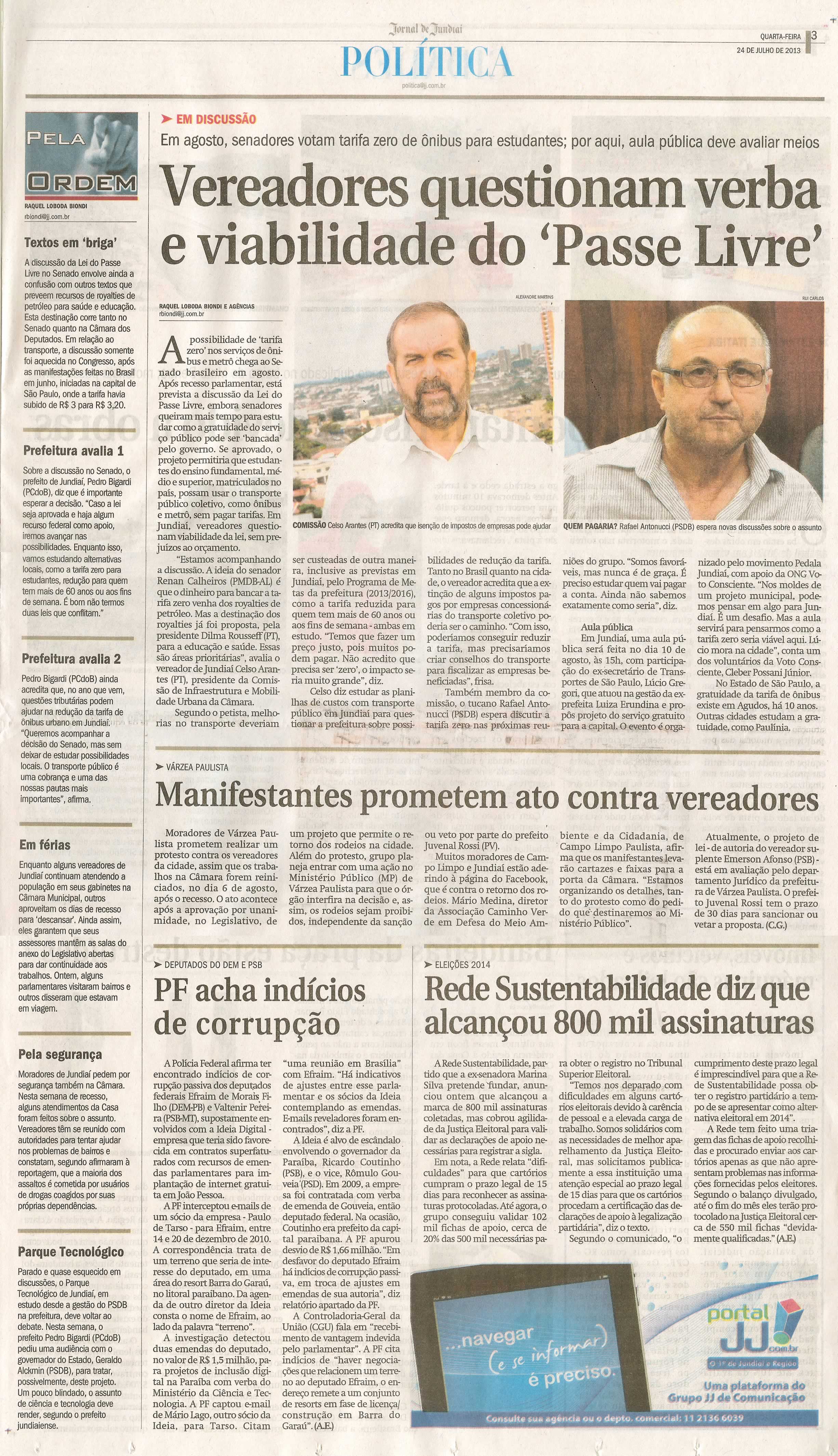 Jornal de Jundiaí - 24/07/2013