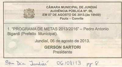 Bom Dia Jundiaí - 06/08/2013