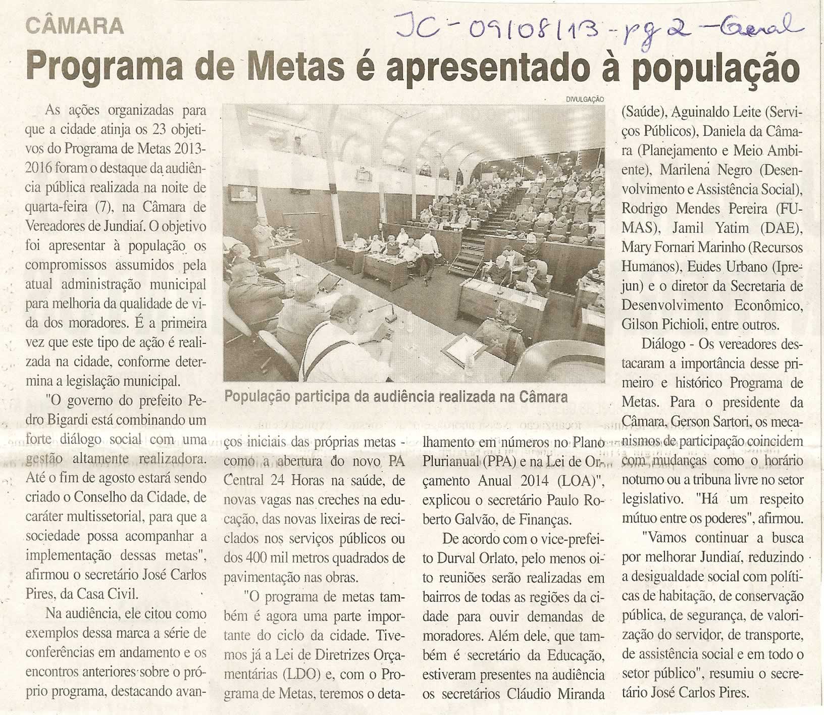 Jornal da Cidade - 09/08/2013