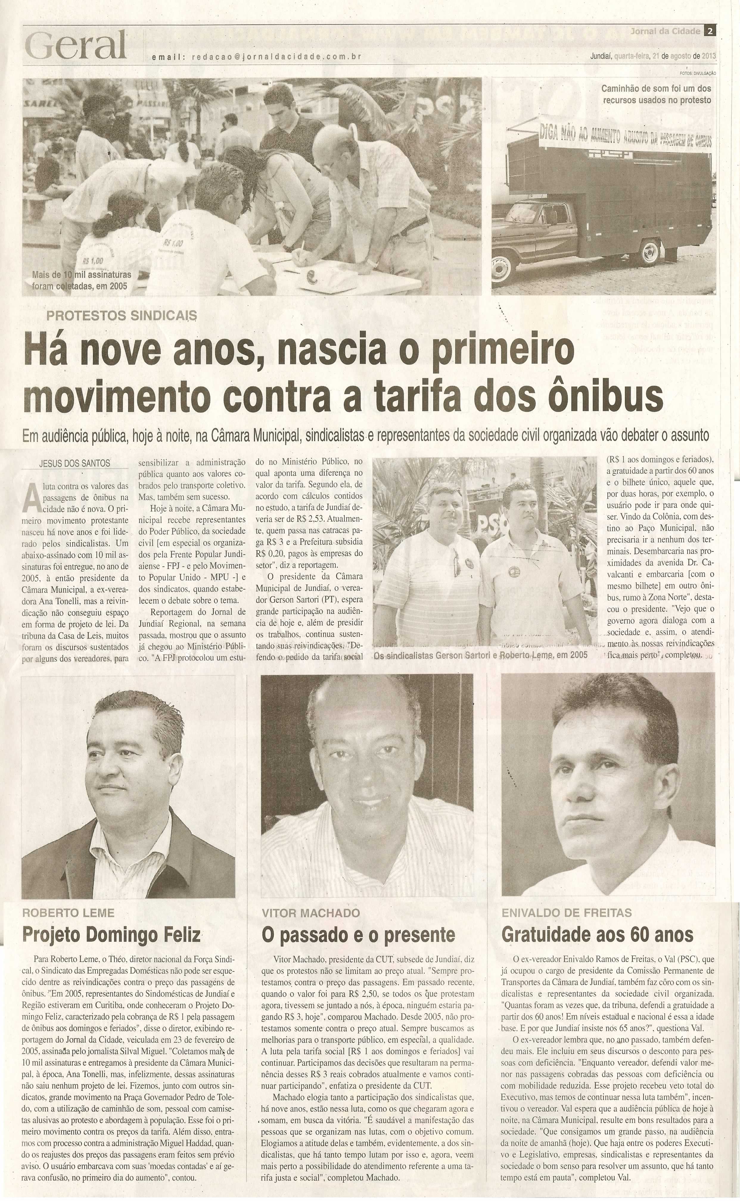 Jornal da Cidade - 21/08/2013