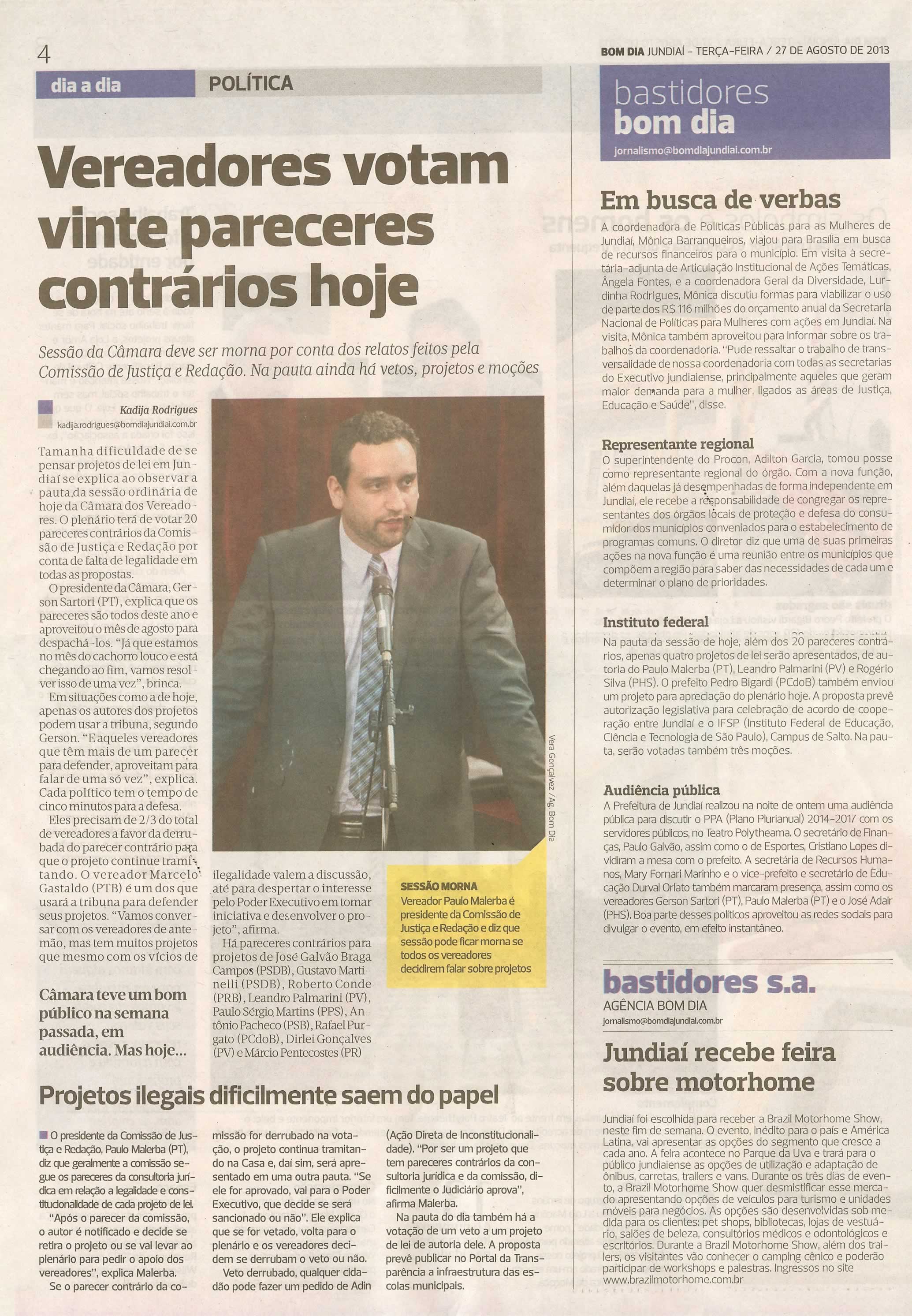Bom Dia Jundiaí - 27/08/2013