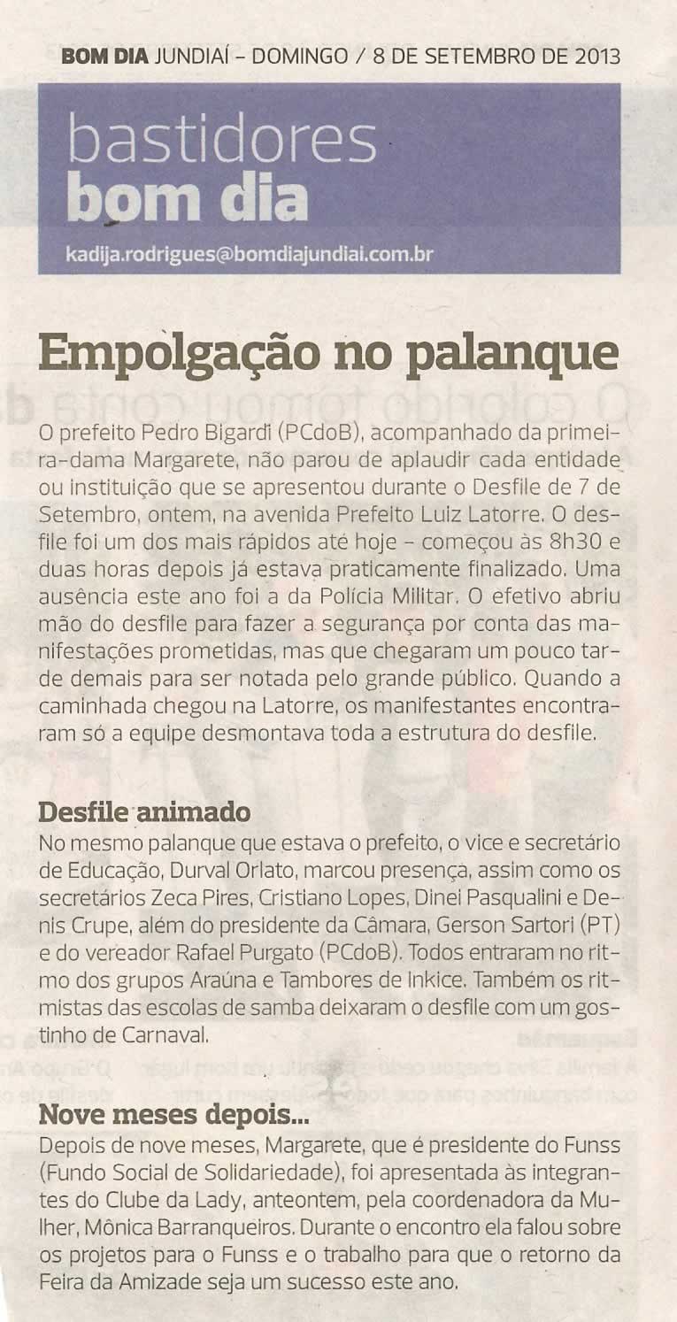 Bom Dia Jundiaí - 08/09/2013