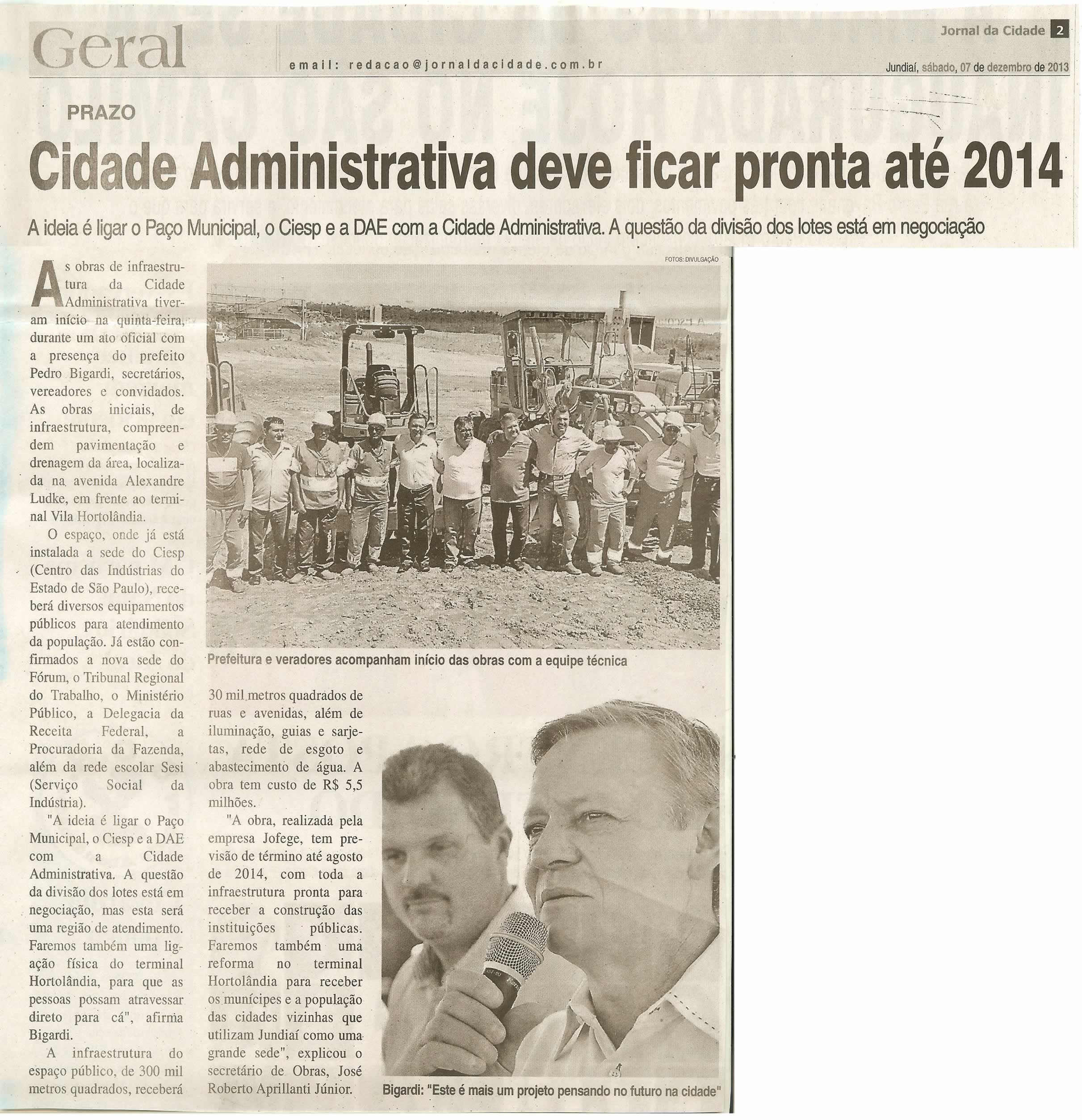 JC - 07/12/13 - pg 2 - Cidade Administrativa deve ficar pronta até 2014 - 