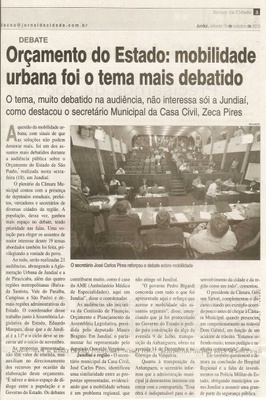 JC - 19/10/13 - pagina 3 - geral - Orçamento do Estado: mobilidade urbana foi o tema mais debatido -