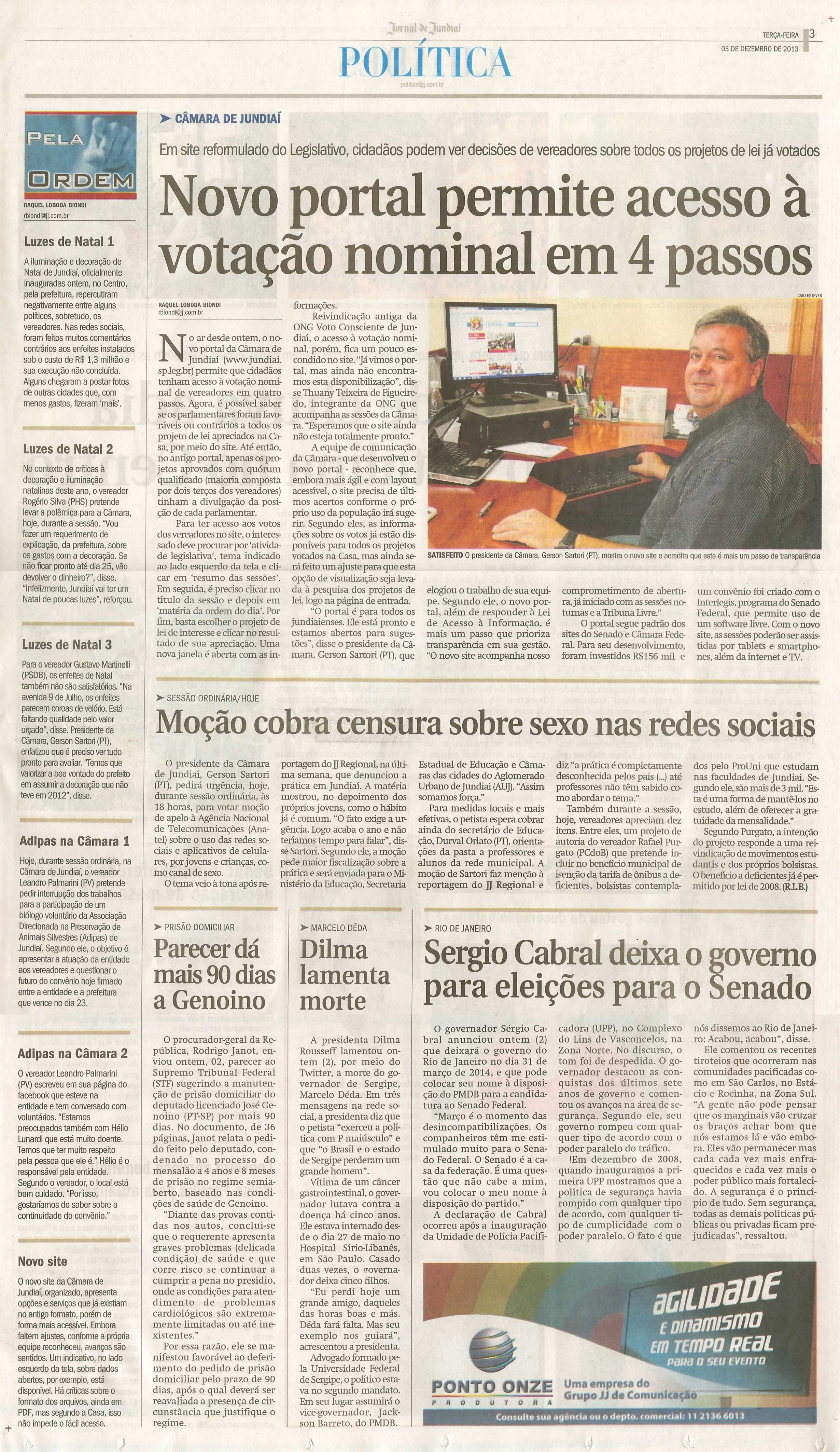 JJ - 03/12/13 - pg 3 - Política - Novo portal permite acesso à votação nominal em 4 passos -
