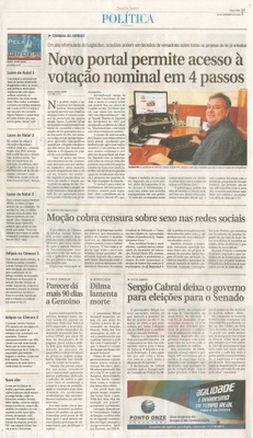 JJ - 03/12/13 - pg 3 - Política - Novo portal permite acesso à votação nominal em 4 passos -