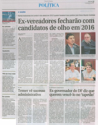11/07/14 - pg 3 - Ex-vereadores fecharão com cadidatos de olho em 2016 -