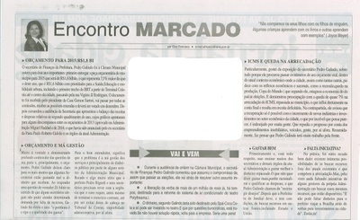 JC - 01/10/14 - pág. 02 - Encontro Marcado - Orçamento 2015.