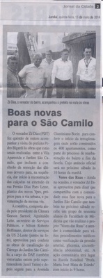 JC - 15/05/14 - pg 2 - Boas novas para o São Camilo - 