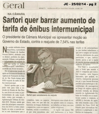JC - 25/02/14 - pg 2 - Geral - Sartori quer barrar aumento de tarifa de ônibus intermunicipal - 