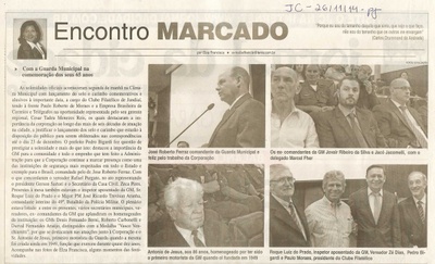 JC - 26/11/14 - encontro marcado - elza francisca - com a guarda municipal na comemoração dos seus 65 anos -