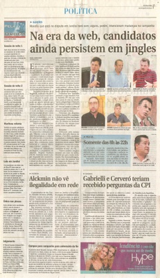JJ - 04/08/14 - pg 3 - Política - Na era da web, candidatos ainda persistem em jingles - 