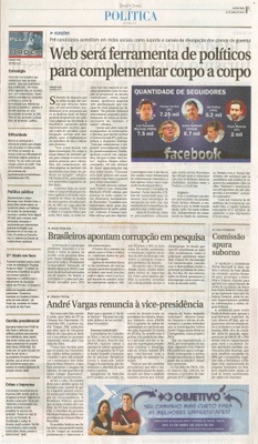 JJ - 10/04/14 - pg 3 - Política - Web será ferramenta de políticos para complementar corpo a corpo -