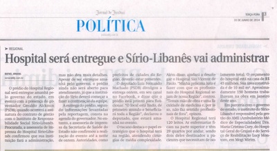 JJ - 10/06/14 - pg 3 - Política - Hospital será entregue e Sírio-Libanes vai administrar -