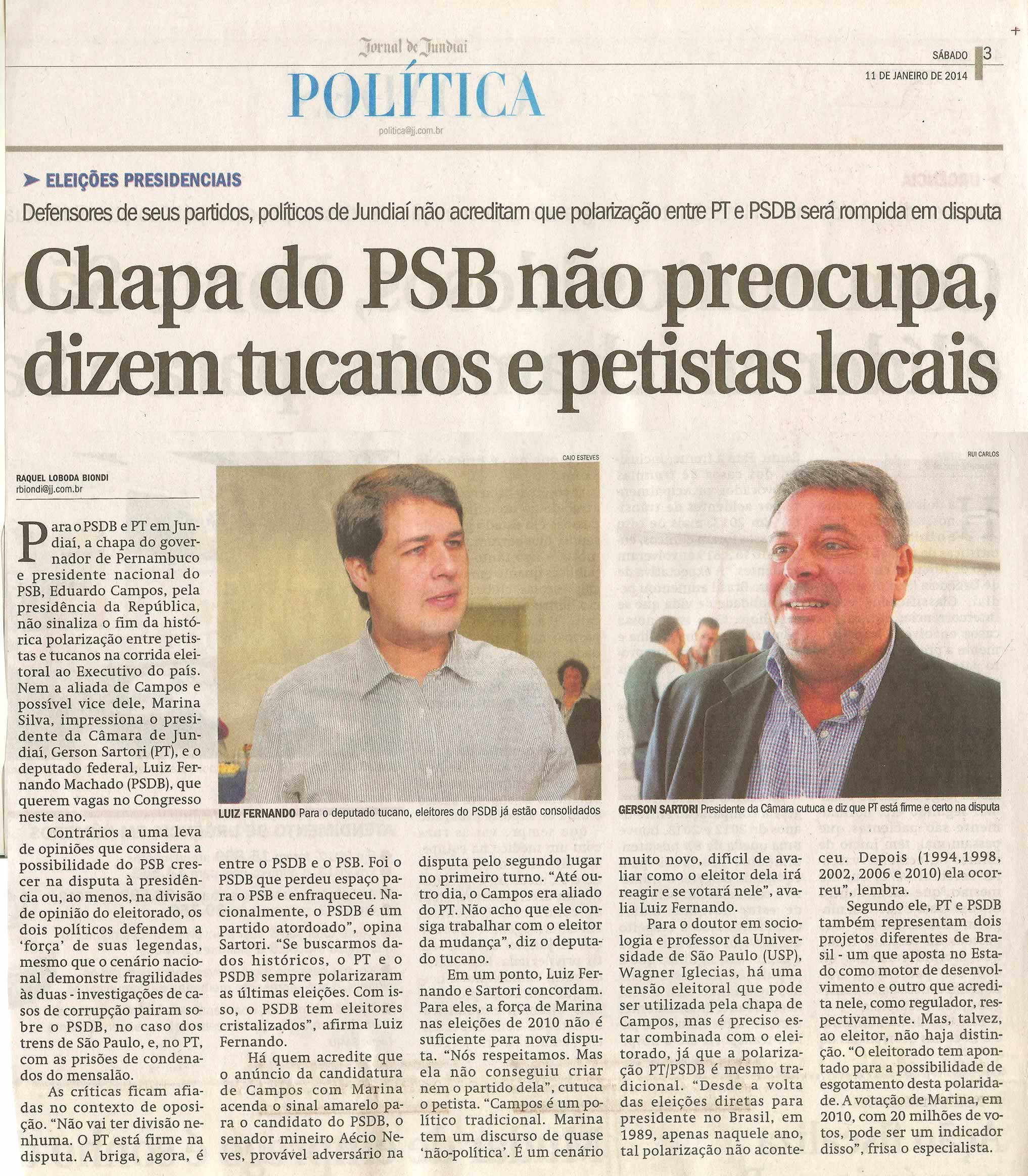 JJ - 11/01/14 - pg 3 - Política - Chapa do PSB não preocupa, dizem tucanos e petistas locais -