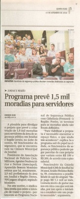 JJ - 11/09/14 - pág. 05 - Cidades - Programa prevê 1,5 mil moradias para servidores.