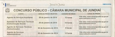 JJ - 25/01/14 - pg 8 - Modulinho - Concurso Público Câmara Municipal de Jundiaí