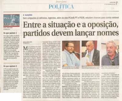 JJ - 27/02/14 - pg 3 - Política - Entre a situação e a oposição, partidos devem lançar nomes -