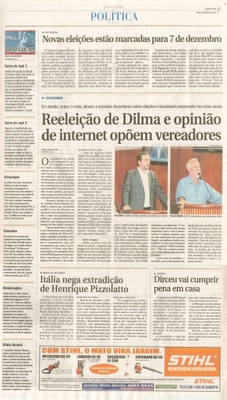 JJ - 29/10/14 - pg 3 - Política - Reeleição de Dilma e opinião e internet opõem vereadores -