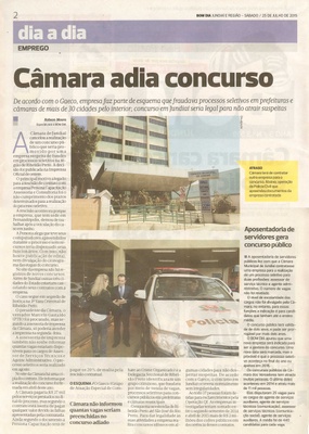 Bom Dia Jundiaí - 25/07/15 - pg 2 - Câmara adia concurso - 