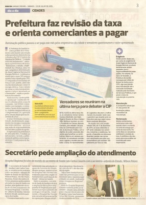 Bom Dia Jundiaí - 25/07/15 - pg 3 - Prefeitura faz revisão da taxa e orienta comerciantes a pagar - 