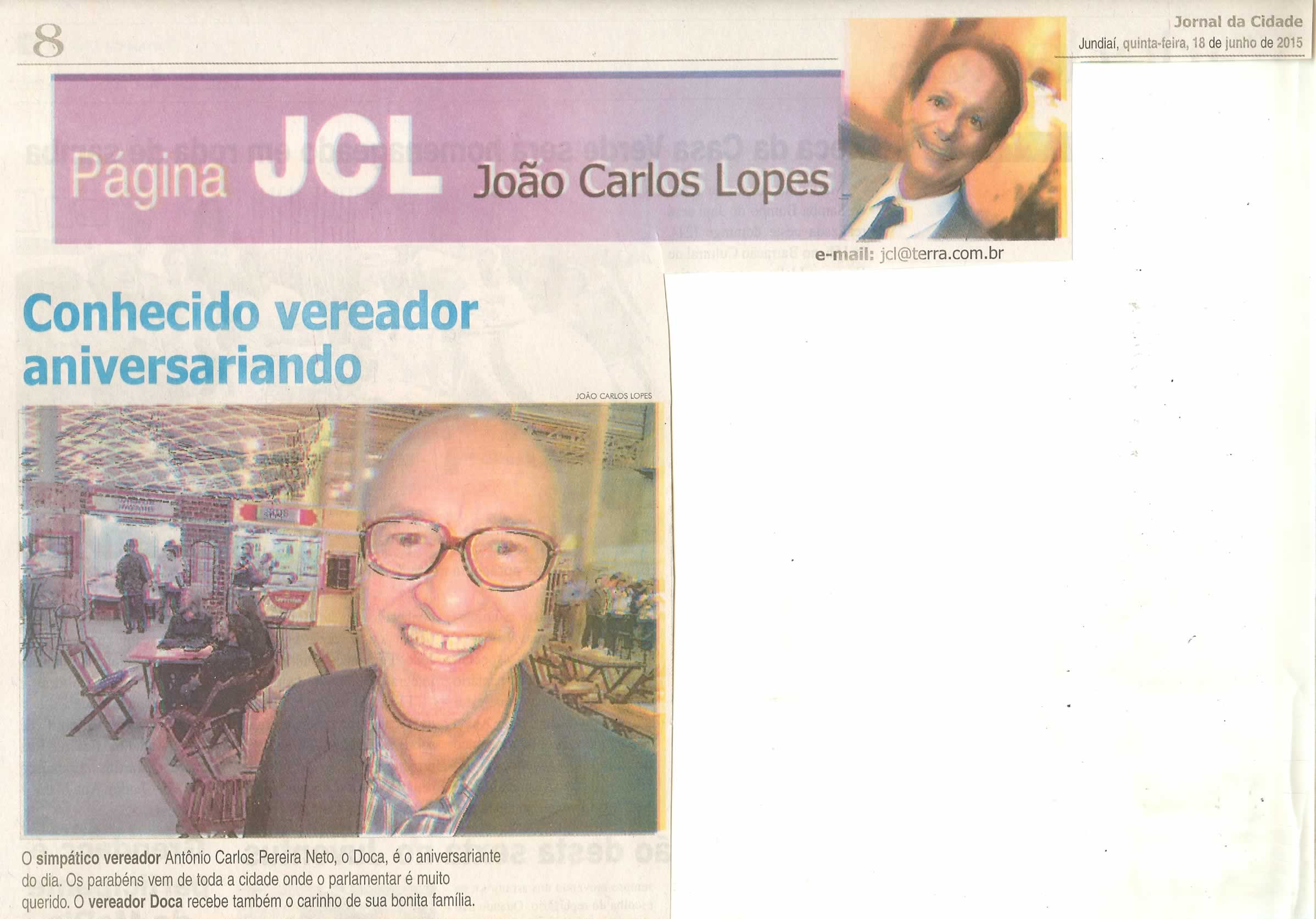 JC - 18/06/15 - pg 8 - JCL - joão carlos lopes - conhecido vereador aniversariando -