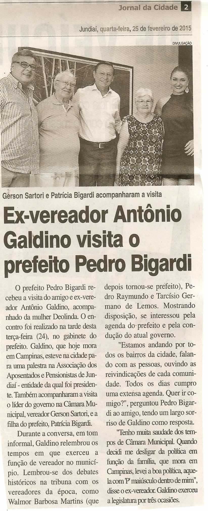 JC - 25/02/15 - pg 2 - Ex-vereador Antonio Galdino visita o prefeito Pedro Bigardi - 