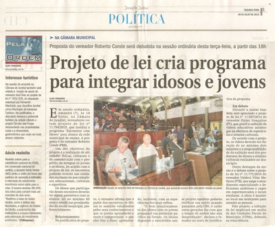 JJ - 06/07/15 - pg 3 - política - Projeto de lei cria programa para integrar idosos e jovens - 