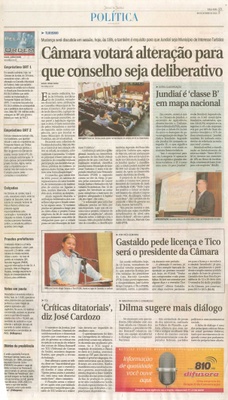  JJ - 06/10/15 - pg 3 - Política - Câmara votará alteração para que conselho seja deliberativo - Pela Ordem.