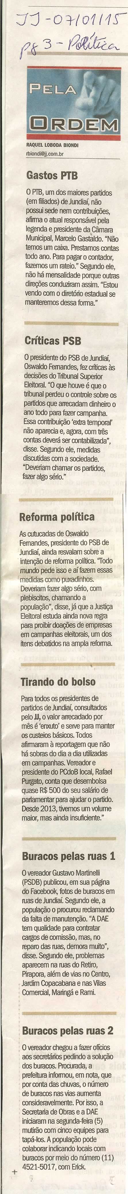 JJ - 07/01/15 - pág. 03 - Política - Pela Ordem