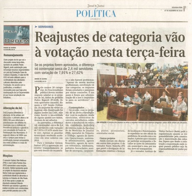 JJ - 07/12/15 - pg 3 - política - Reajustes de categoria vão à votação nesta terça-feira -