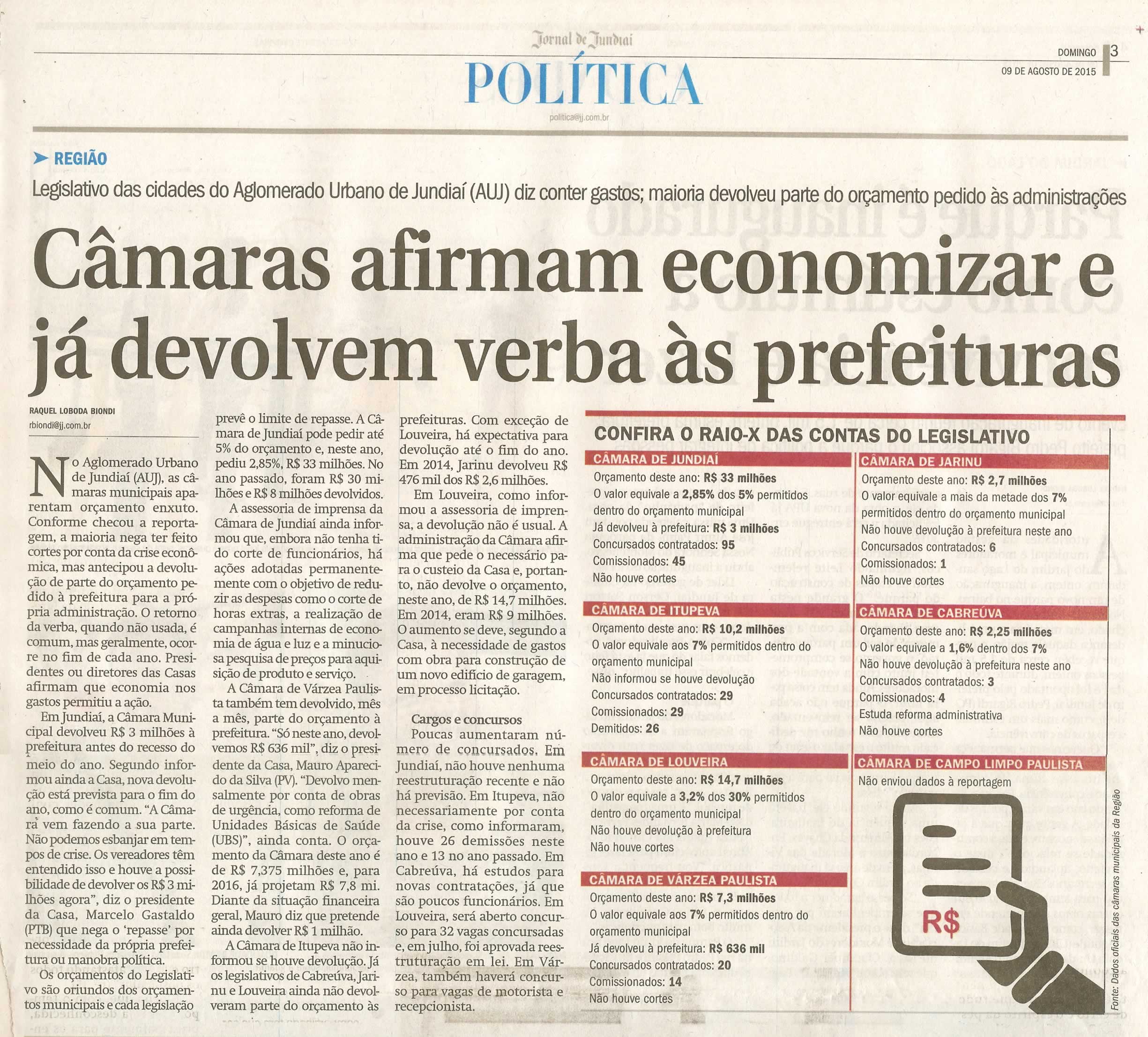 JJ - 09/08/15 - pg 3 - política - Câmaras afirmam economizar e já devolvem verba às prefeituras -