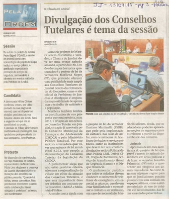 JJ - 13/04/15 - pg 4 - política - Divulgação dos conselhos tutelares é tema da sessão - 