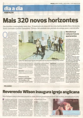 Bom Dia Jundiaí - 10/06/16 - pg 2 - Mais 320 novos horizontes - Reverendo Wilson inaugura igreja anglicana -